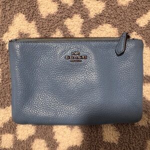 Coach Blue Leather Pouch